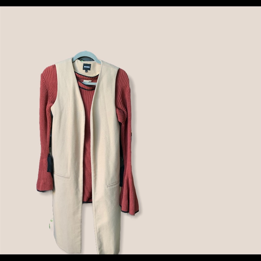 Long cream vest